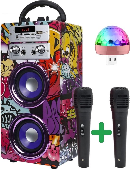 Karaoke Set Voor Volwassenen Karaoke Set Met 2 Microfoons bol