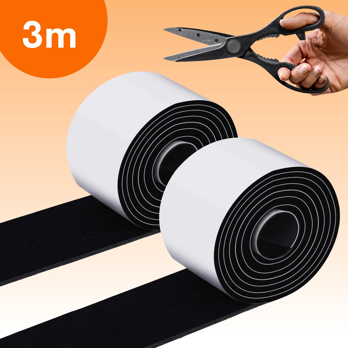 Adsamm® / 210 x zelfklevende viltglijders/Zwart/ø 30 mm/Rond/ Meubelviltglijders met een dikte van 3,5 mm/Meubel- en vloerbescherming