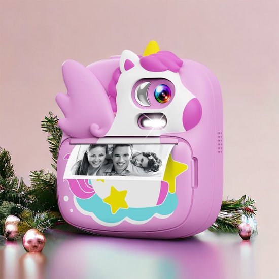 Kindercamera, instant camera, 2,4 inch instant camera voor kinderen, met 32G TF-kaart en fotopapier, 1080p HD digitale camera voor kinderen, cadeaus voor jongens en meisjes van 3-12 jaar