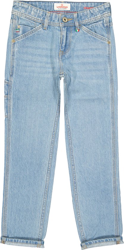 Vingino Jongens Jeans Peppe Carpenter Light Vintage - Maat 134