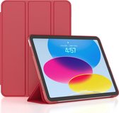 Mobigear Tablethoes geschikt voor Apple iPad 10 (2022) Hoes | Mobigear Tri-Fold Gel Bookcase - Rood