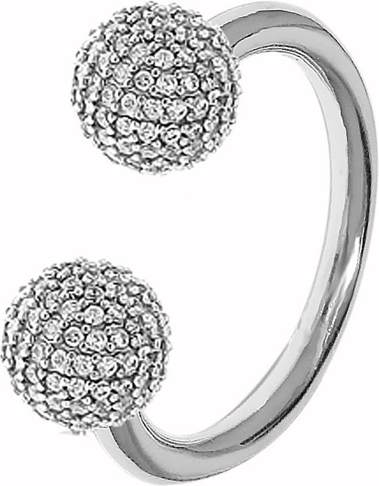 Juwelier Zwartevalk - Zilveren Surinaamse ring met bol 21.257/17¼--