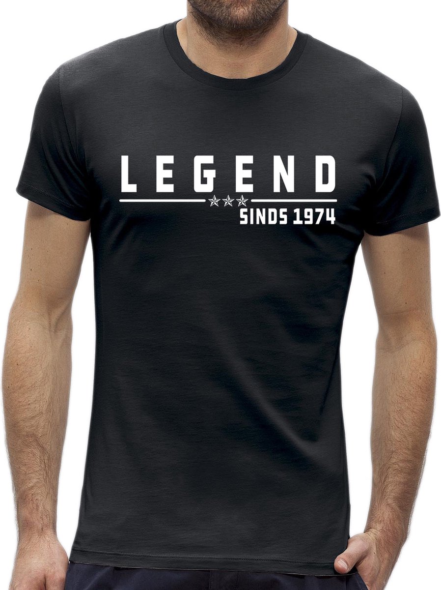 Legend Abraham 50 jaar t shirt kado tip man Heren maat S Verjaardag cadeau 1974 bol