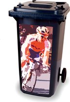 Kliko sticker - Wielrenner - container sticker - afvalbak stickers - vuilnisbak - CoverArt
