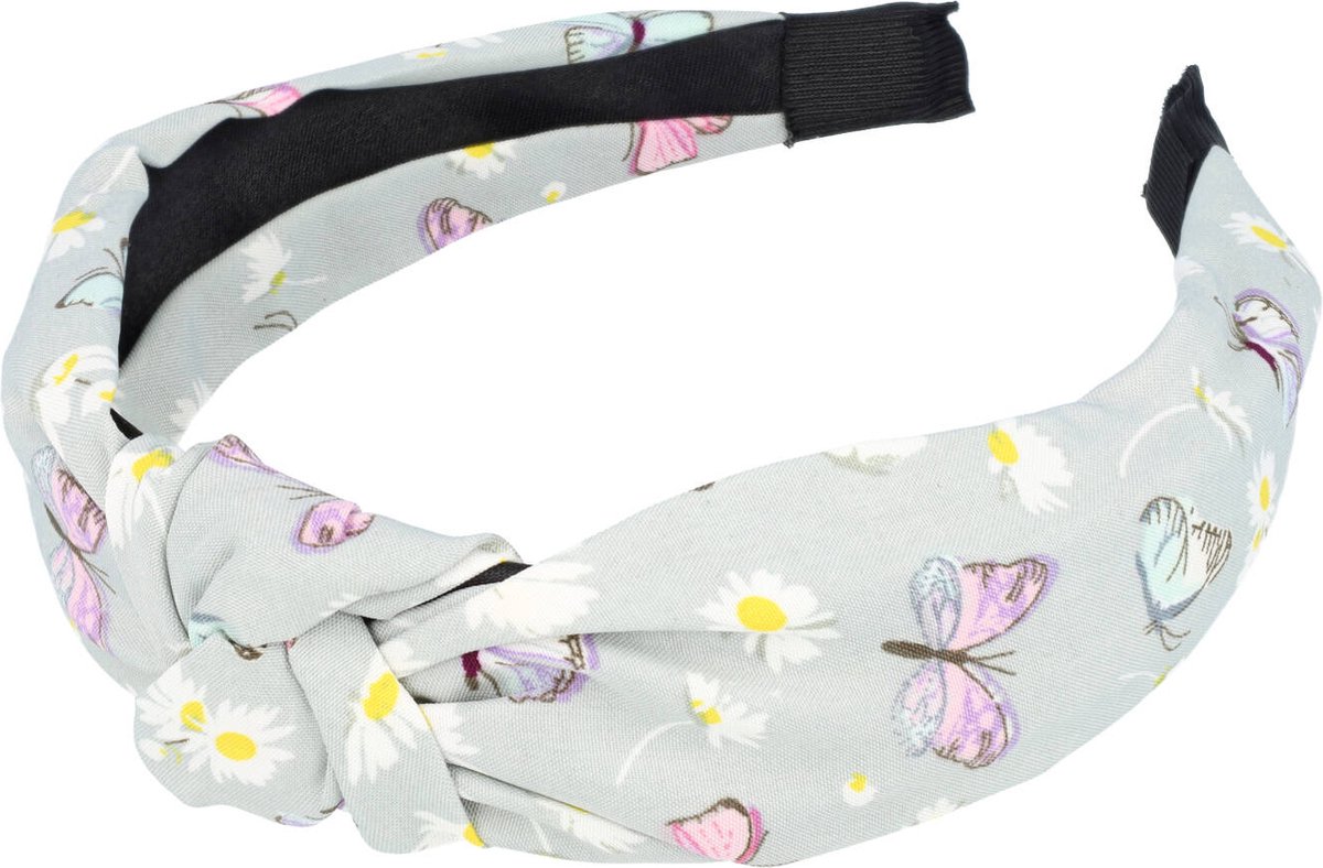 Haarband Diadeem 3cm – Knoop Fashionprint – Gladde Stof