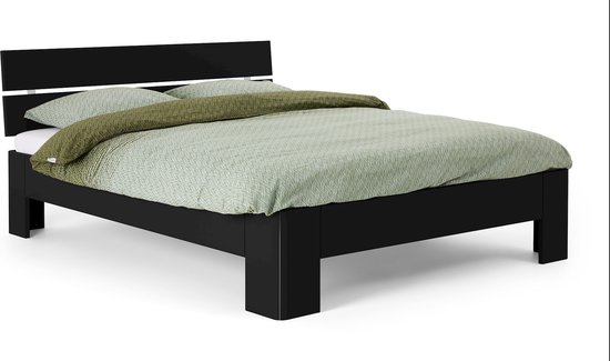 vidaXL - Bedframe - Zwart - Kunstleer - 120 x 200 cm | Leen Bakker