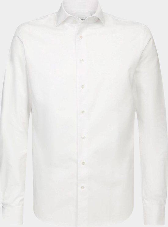 Profuomo - Supima Overhemd Wit - Heren - Maat 44 - Slim-fit