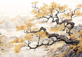 Fotobehang - Boom - Japanse Boom - Kunst - Bladeren - Takken - Vliesbehang- 104x70cm (lxb)