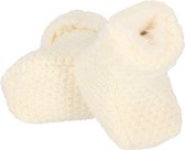 Chaussons bébé tricotés Apollo taille 50/56 (nouveau-né) - Off White