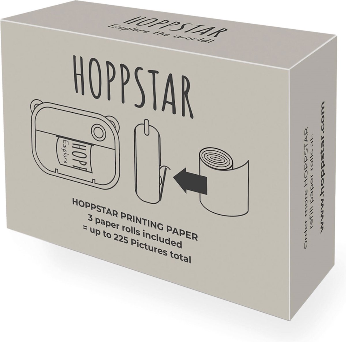 Hoppstar 3 stuks Papierrollen Navulverpakking HP-76899