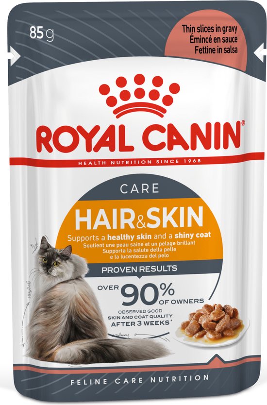 Royal Canin Hair & Skin - Katten natvoer - 12x85 g - In Gravy