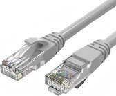 Internetkabel - 1 meter - CAT6 - Ultra dunne Flat Ethernet kabel - Netwerkkabel (1000Mbps) - Grijs - UTP kabel - RJ45 - UTP kabel