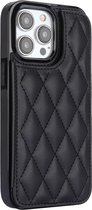 Hoesje geschikt voor Samsung Galaxy A12 - Backcover - Pasjeshouder - Kunstleer - Zwart