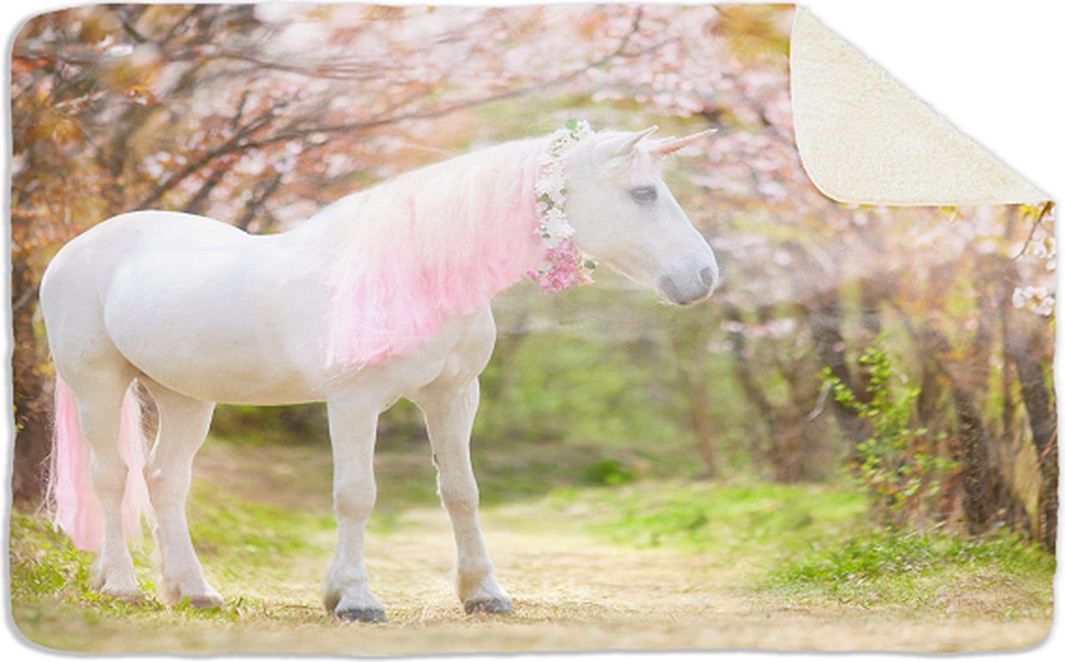 Fleecedeken Unicorn, FD2023405, Plaid, 96x146cm, Polyester Sherpa