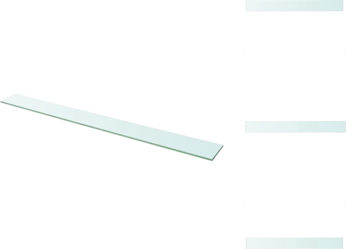 VidaXL Glazen Schap 110 x 12 cm Gehard Glas Transparant 8 mm Wandsteun