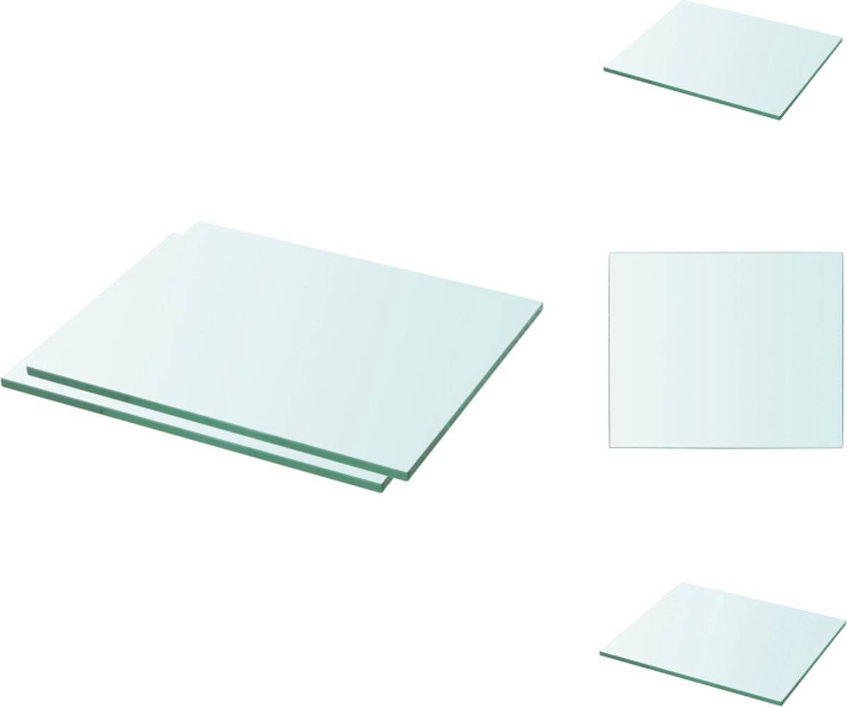 VidaXL Glazen Schap 30 x 20 (L x B) 8 mm Dikte 15 kg Draagvermogen Wandsteun