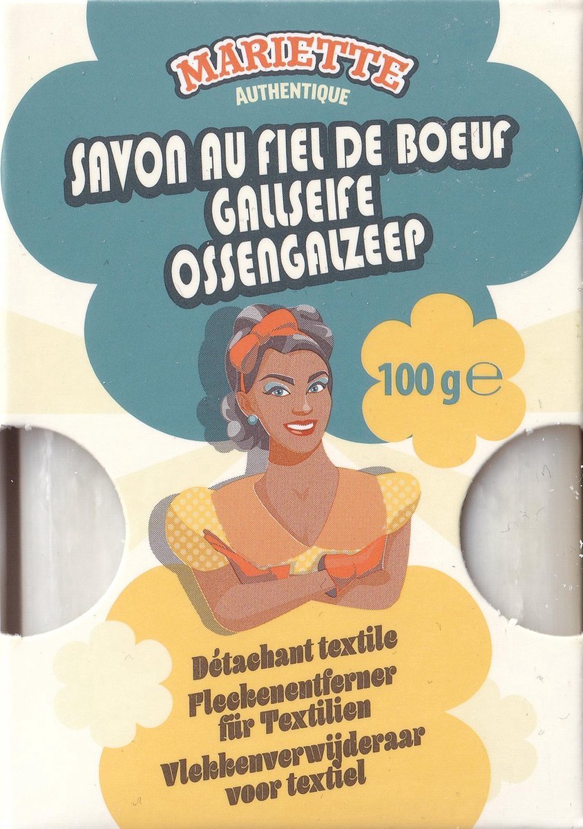 Goedkoopste Mariette Authentieke ossengalzeep - Vlekkenverwijderaar voor textiel 24 x 100gram - BULK VERPAKKING