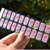 By Emily® Gel Nagel Wraps 'Color Carousel' - Gellak Stickers - SpringNails- Lente - UV Lamp Gelnagels - Langhoudende Nagelstickers - Nail Art Folie - 20 Stickers - UV LED Lamp Vereist