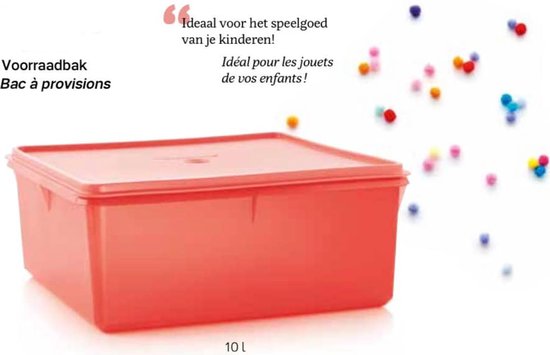 boite tupperware couvercle rouge 18 x 18 cm - Tupperware