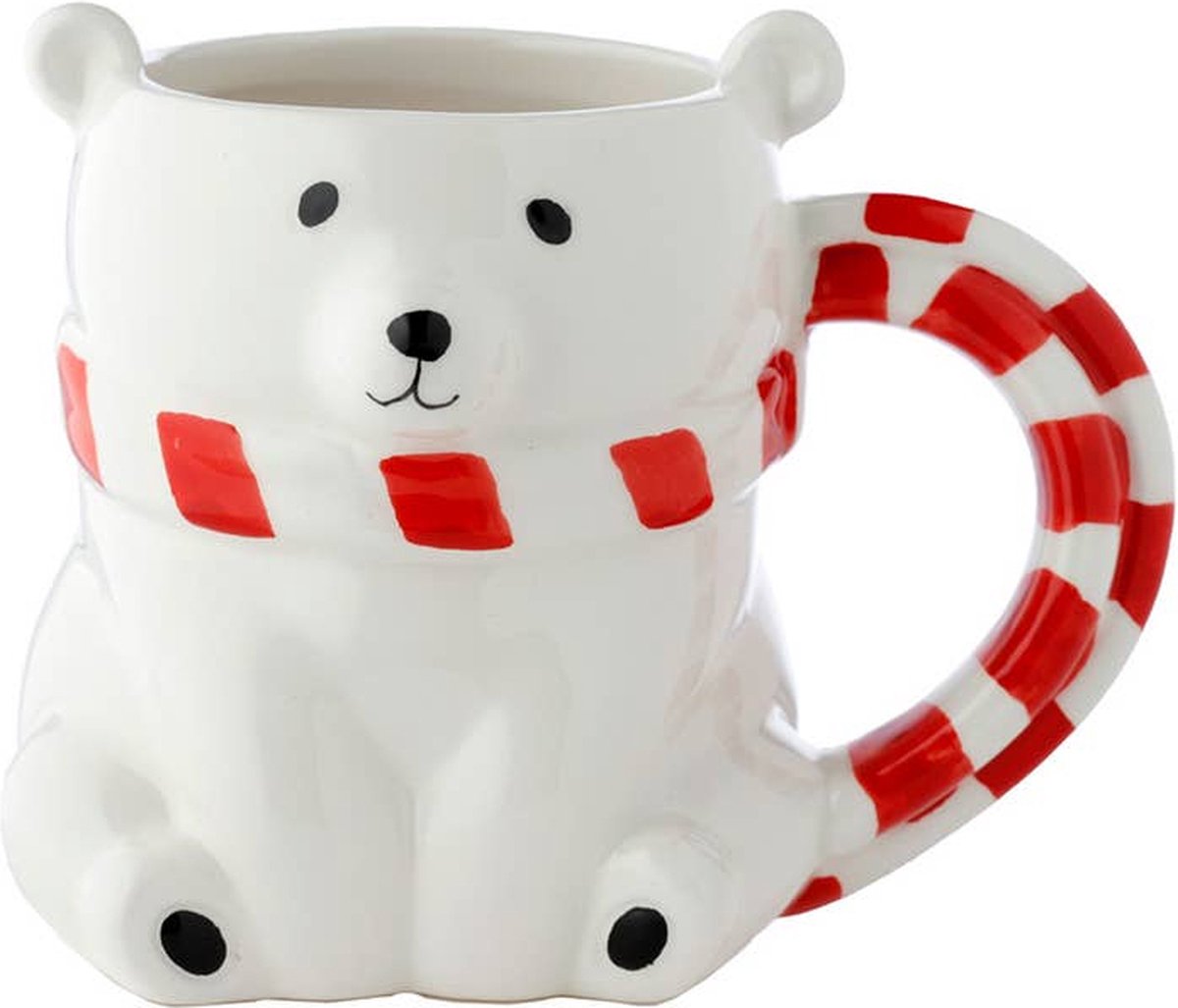 Puckator - Mok / Beker - Polar bear Shaped Mug - ijsbeer - keramiek - 400 ml