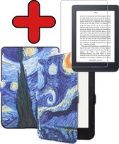 Housse adaptée pour Kobo Nia Case Luxe avec protecteur d'écran - Kobo Nia Sleepcover Book Case - Ciel étoilé
