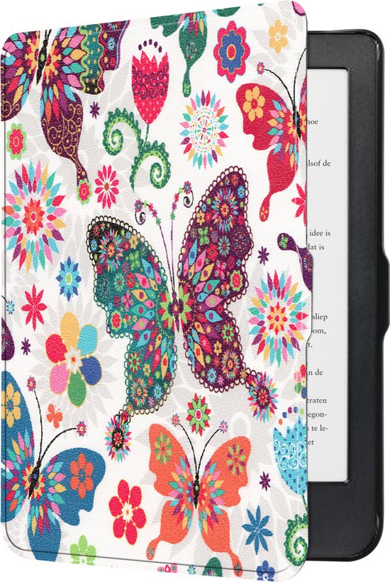 Hoesje Geschikt voor Kobo Clara HD Hoes Bescherm Hoesje Case Sleep Cover Met Screenprotector - Hoes Geschikt voor Kobo Clara HD Hoesje - Vlinders van Hoesje  — afbeelding 5