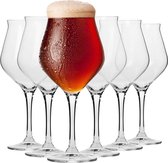 Bierglazen, wijnglazen Bier Ale Proefglazen | Set van 6 | 420 ML | Perfect voor Thuis, Restaurants en Feesten | Vaatwasser Bestendig