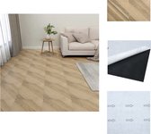 vidaXL PVC Vloerplanken - Gestreept Bruin - 30.5 x 30.5 cm - 1.86 m² - Brandwerend - Waterdicht - Anti-slip - Vloer
