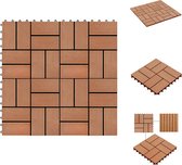 vidaXL HKC Terrastegelset - Teak - 30x30 cm - 22 tegels - 2m² - Vloer