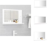vidaXL Wandspiegel - Bewerkt hout en acryl - 60 x 10.5 x 37 cm - Badkamerkast