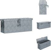 vidaXL Trailerkist - Aluminium - 48.5 x 14 x 20 cm - Roestbestendig - Gereedschapskoffer
