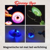 Magnetische tol met led verlichting - Kleur blauw - 4 kleuren beschikbaar