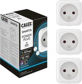 Calex Smart Plug - Set de 3 Pièces - Smart Plug (BE/ FR) - Prise WiFi avec App - Fonctionne avec Alexa et Google Home - Wit