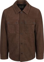 Suitable - Jacket Suede Bruin - Heren - Maat L - Regular-fit