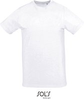 5 Pack Sol's Heren 160Gr. Sublimatie T-Shirt (Wit) maat M