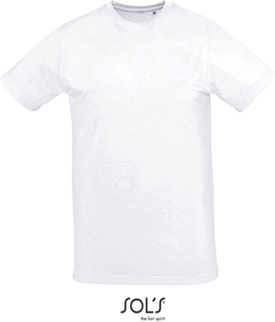 5 Pack Sol's Heren 160Gr. Sublimatie T-Shirt (Wit) maat M
