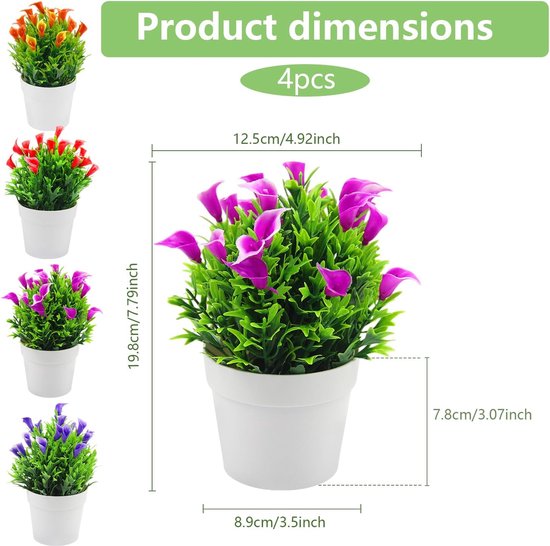 CHAMEEN Kunstbloemen, voor buiten, kunstplanten, boeket, planten CHAMEEN Kunstbloemen, voor buiten, kunstplanten, boeket, planten