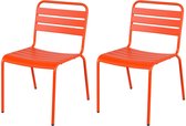 MaximaVida chaise de jardin en métal Max XXL orange - boîte de 2 pièces