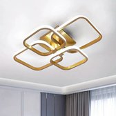 4 Head Plafondlamp Met Afstandsbediening en App - Smart Lamp Goud - Dimbaar - Woonkamerlamp - Moderne lamp - Plafoniere