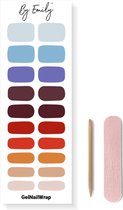 By Emily® Gel Nagel Wraps 'Palette Mirage' - Gellak Stickers - SpringNails- Lente - UV Lamp Gelnagels - Langhoudende Nagelstickers - Nail Art Folie - 20 Stickers - UV LED Lamp Vereist