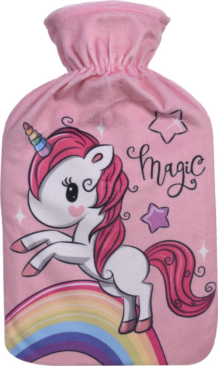 Goedkoopste Unicorn Warmwaterkruik - Met Hoes - Roze - 1 Liter - Tot 6 Uur Warmte
