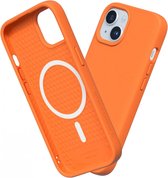 Geschikt voor Rhinoshield Apple iPhone 15 Solidsuit Geschikt voor Mag Hoesje - Oranje