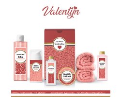 Geschenkset "You Are My Valentine" 7 producten - 740 gram | Cadeautje Voor Haar - Giftset woman - Wellness set - Luxe cadeaubox - Cadeau vriendin - Set Valentijnsdag geschenk - Valentine - Vrouw - My best friend