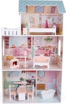 Bandits & Angels maison de poupée en bois Angels City House - 3 ans - 106 cm de haut - comprenant 10 meubles - rose/bleu
