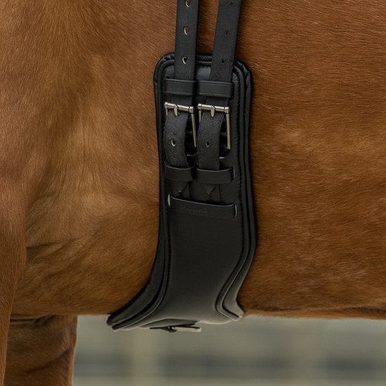 Sangle de dressage Horka cuir de veau anatomique noir Taille 80 Cm