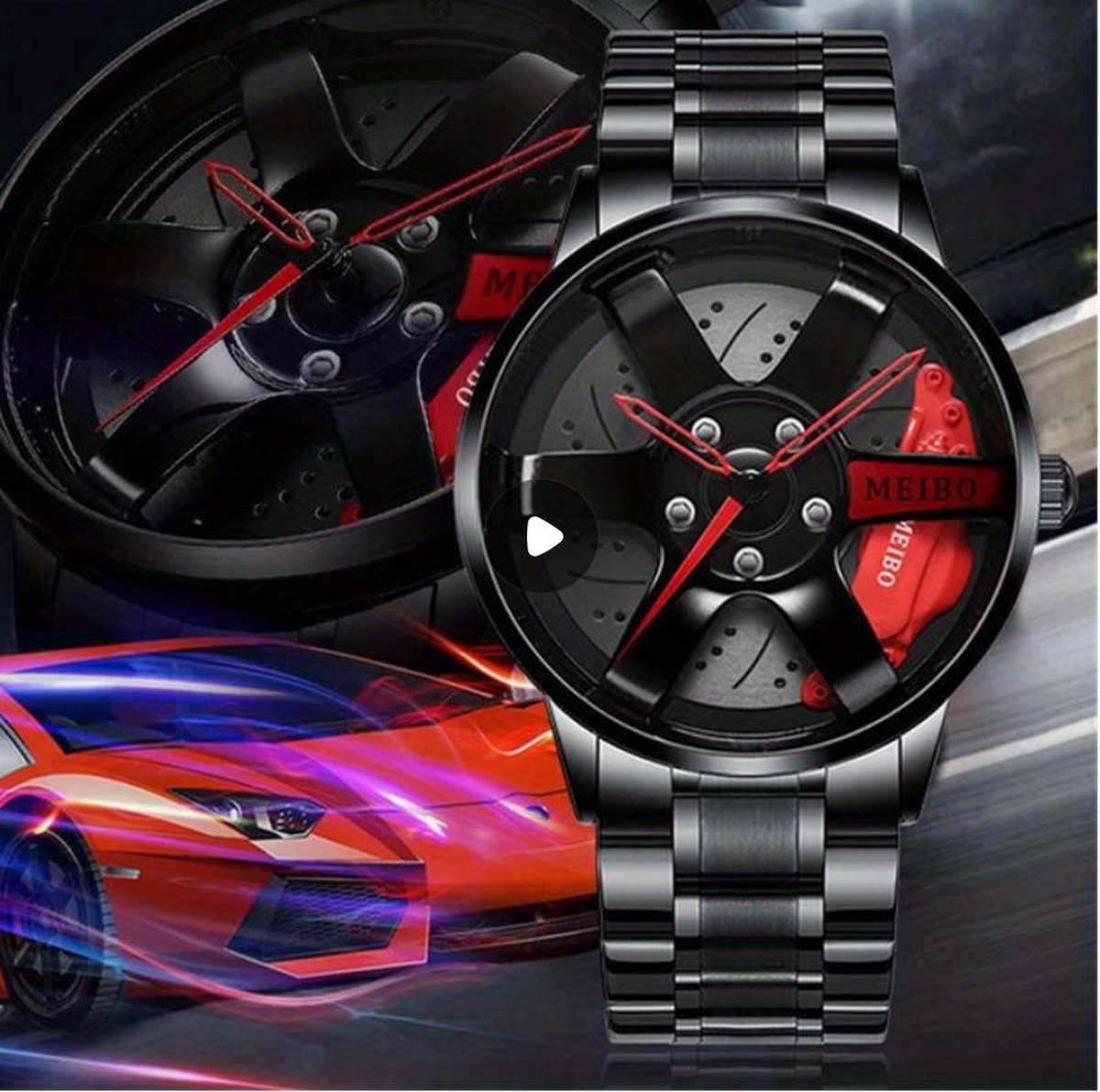 Herenhorloge autovelg Quartz Watch Stainless Steel band