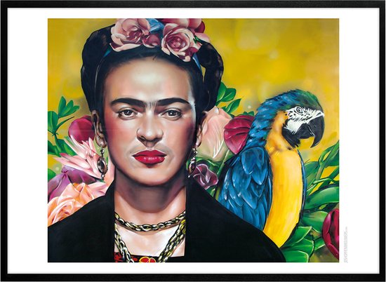 Frida Kahlo print 71x51 cm *ingelijst & gesigneerd