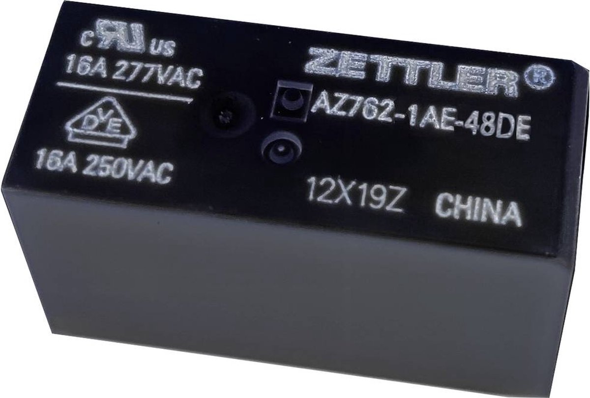 Zettler Electronics Zettler electronics Printrelais 48 V/DC 16 A 1x NO 1 stuk(s)