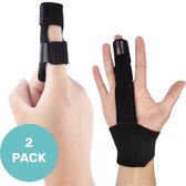 Vingerspalk - Vingertop - One size - 2 PACK - Geschikt voor alle vingers - Brace - vinger splint - Vinger spalk - Wijsvinger - Triggerfinger - Ringvinger - Mallet vinger