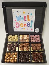 Luxe Belgische Chocolade Proeverij Pakket met Mystery Card 'Well Done'